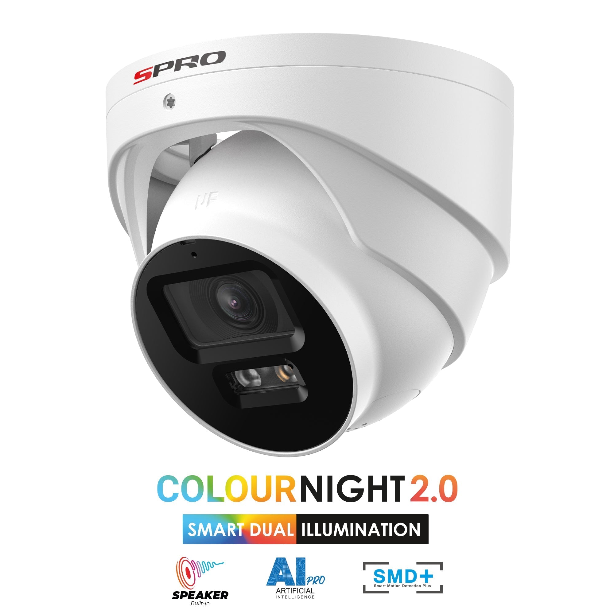 SPRO 4MP IP Turret Active Deterrence DHIPD40/28LRW-MS